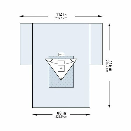 MCKESSON Heavy-Duty Knee Arthroscopy Drape, 114 x 88 x 116 Inch, , 8PK 183-I80-09153G-S